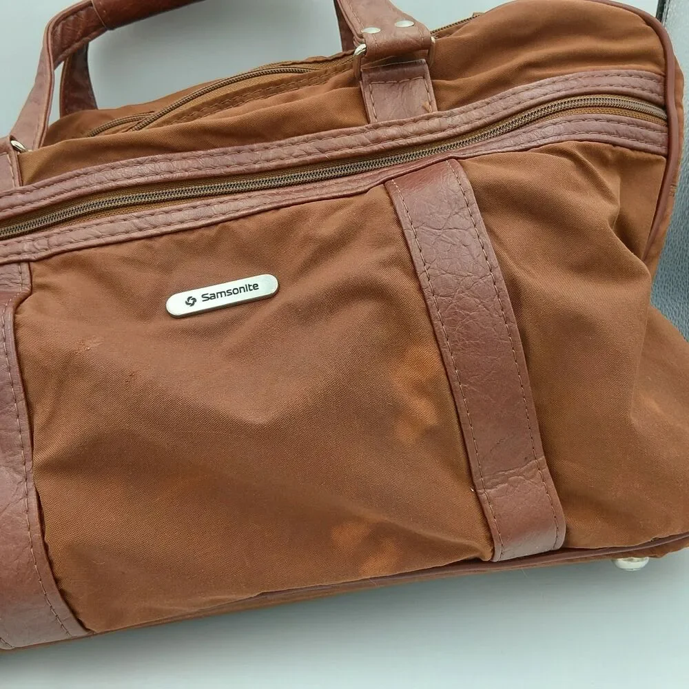 Samsonite Silhouette Vintage Weekender Travel Bag-Brown-1970/80 Classic Carry-on